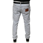 Dolce & Gabbana Light Blue Cotton Tattered Skinny Denim Jeans PAN75856-52