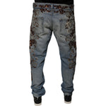 Dolce & Gabbana Light Blue Embroidered Skinny Denim Jeans