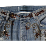 Dolce & Gabbana Light Blue Embroidered Skinny Denim Jeans