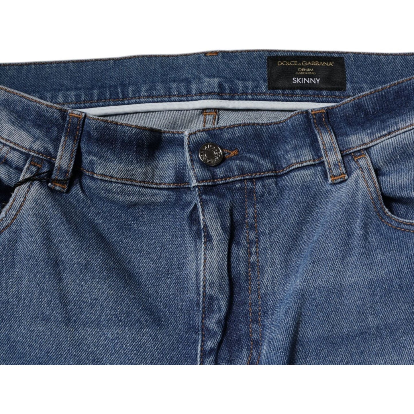 Dolce & Gabbana Light Blue Cotton Men Skinny Denim Jeans PAN75937-54