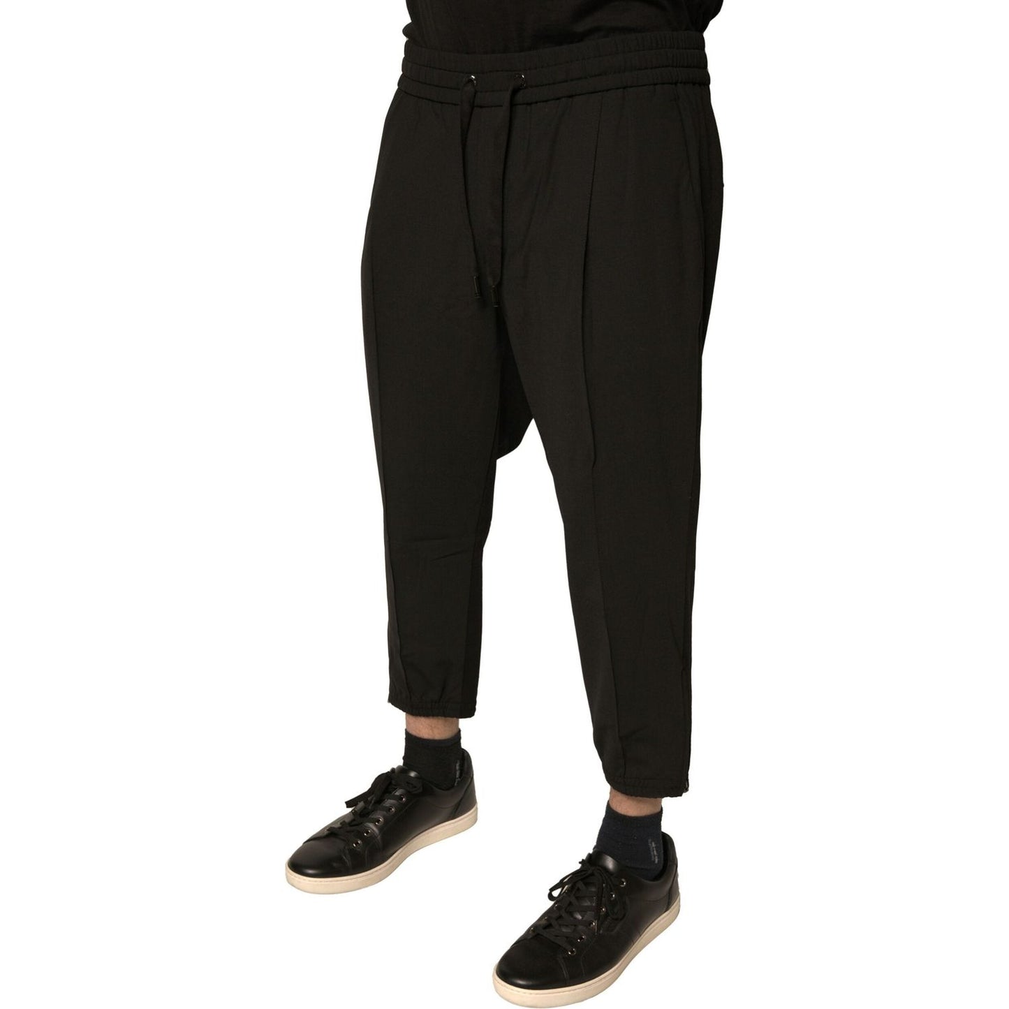 Dolce & Gabbana Black Wool Jogger Jogging Pants PAN76041-50