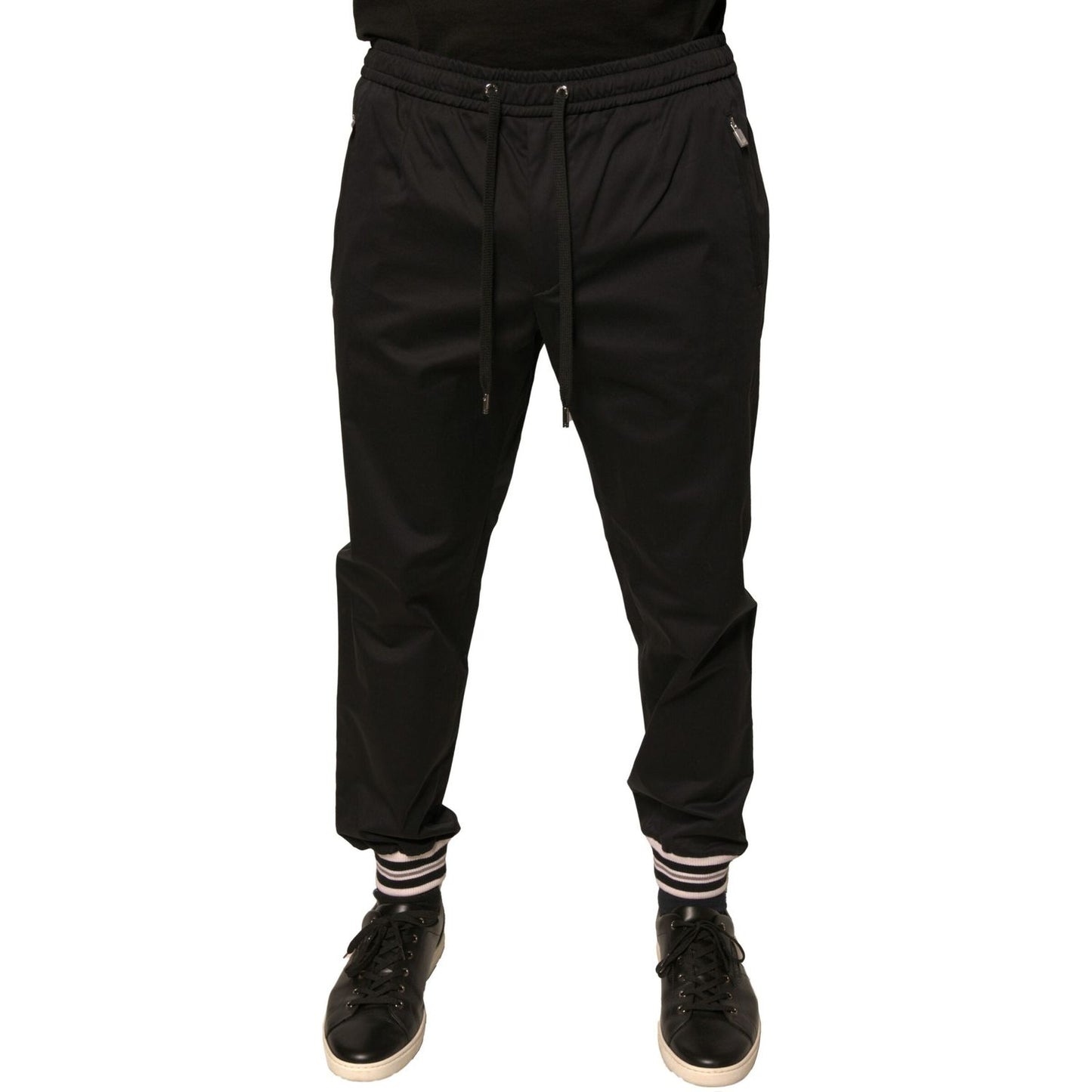 Dolce & Gabbana Black Cotton Stretch Jogger Sweatpants Pants PAN76043-50