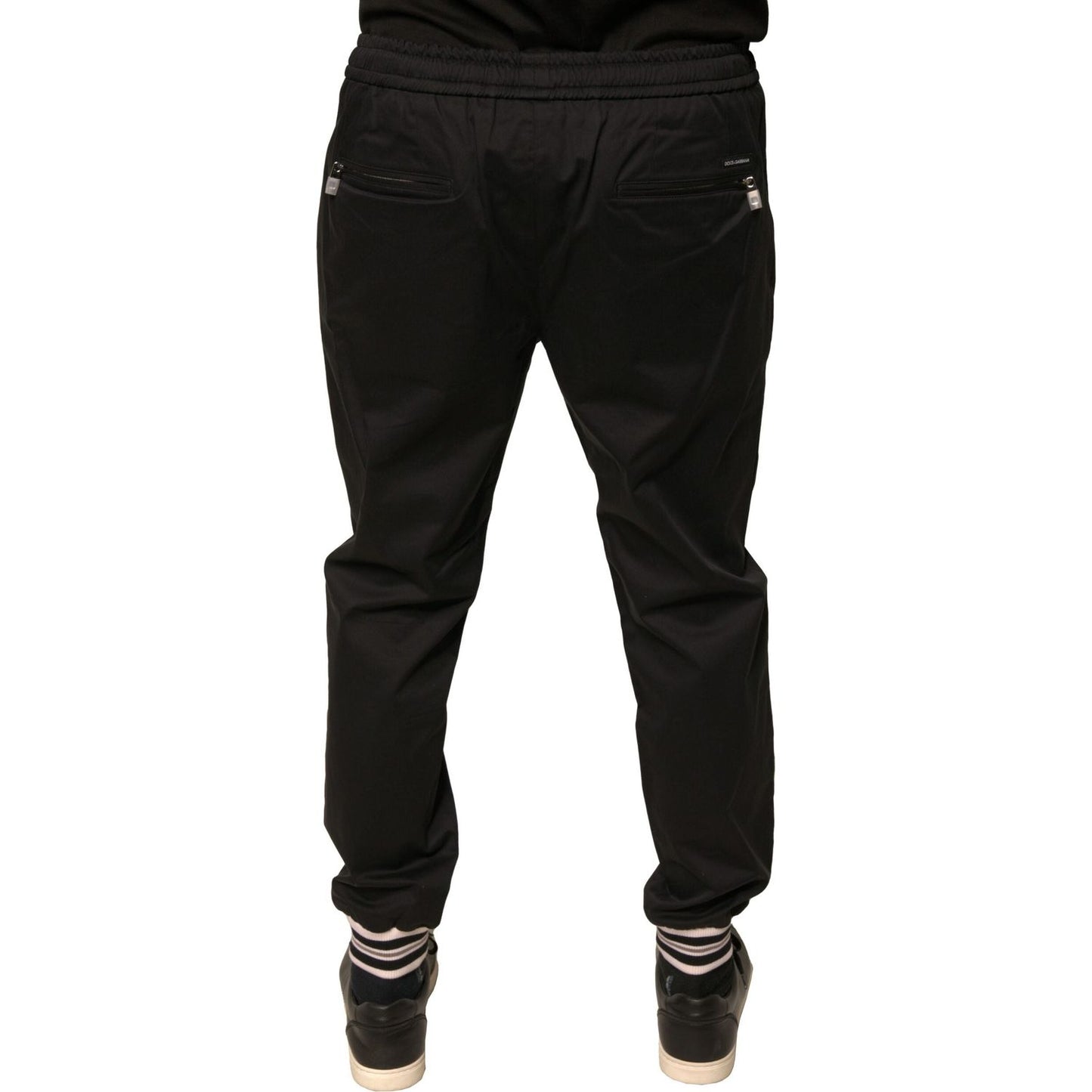 Dolce & Gabbana Black Cotton Stretch Jogger Sweatpants Pants PAN76043-50