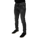Dolce & Gabbana Black Logo Cotton Stretch Skinny Denim Pants PAN76098-48