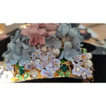 Dolce & Gabbana Gold Crystal Purple Hortensia Headband Crown Diadem SMY100489
