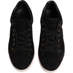 Dolce & Gabbana Black Logo Suede Leather Men Sneakers Shoes MV6741-39.5