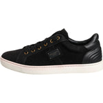 Dolce & Gabbana Black Logo Suede Leather Men Sneakers Shoes MV6741-39.5