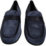 Dolce & Gabbana Blue Suede Leather Shoes Loafer Moccasin Shoes MV6747-43