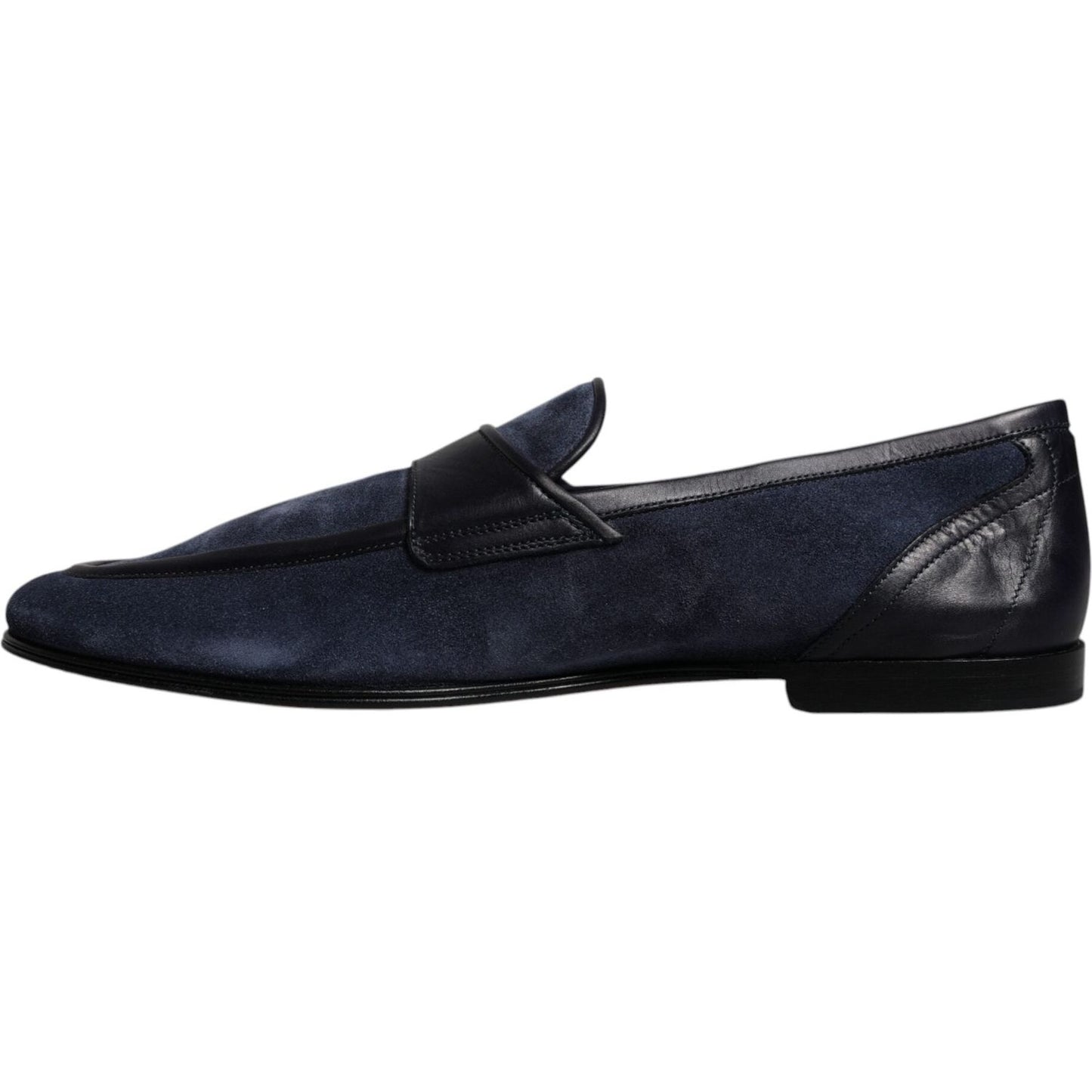 Dolce & Gabbana Blue Suede Leather Shoes Loafer Moccasin Shoes MV6747-43