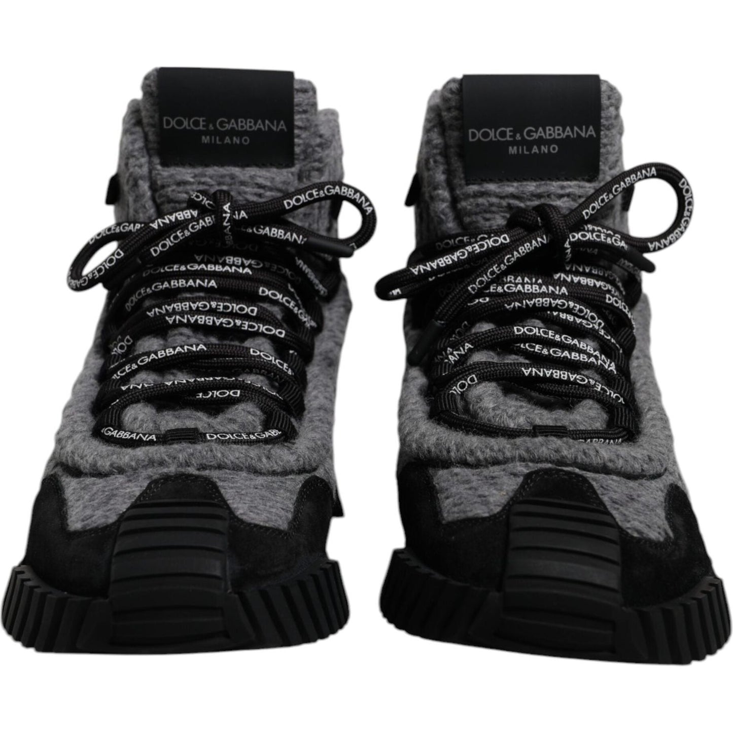 Dolce & Gabbana Gray Black NS1 High Top Boots Sneakers Shoes MV6768-40