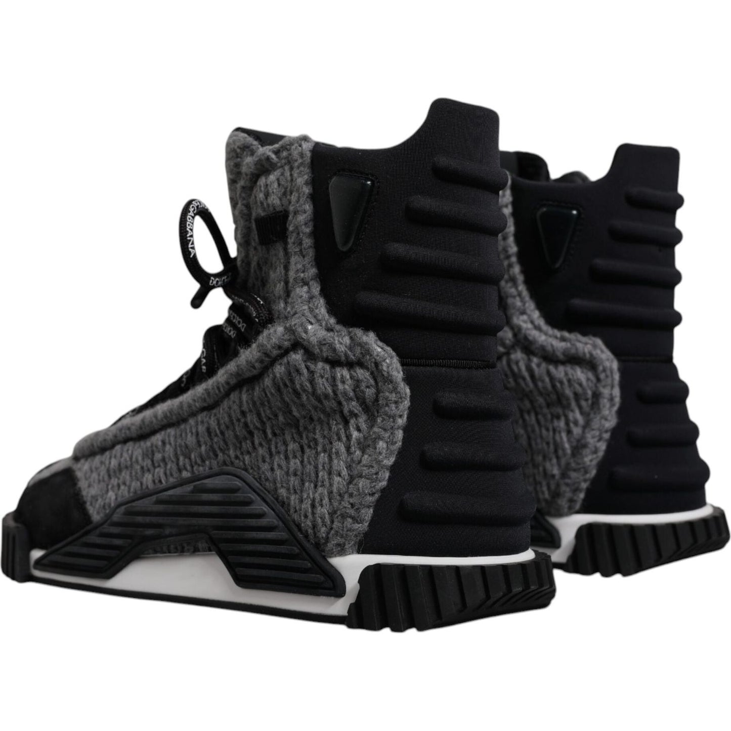Dolce & Gabbana Gray Black NS1 High Top Boots Sneakers Shoes MV6768-40