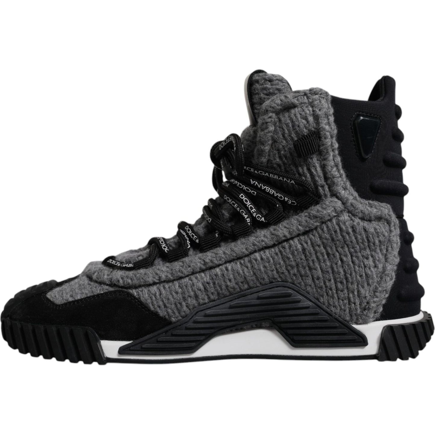 Dolce & Gabbana Gray Black NS1 High Top Boots Sneakers Shoes MV6768-40