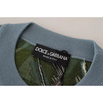 Dolce & Gabbana Jungle Wool Silk Pullover Logo Sweater TSH83580-44