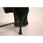 Dolce & Gabbana Black Silk Mesh Sock Style Heels Boots Shoes LA12313-38