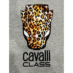 Cavalli Class Gray Polyester Women Hoodie CA-24774-XS