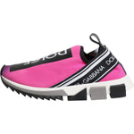 Dolce & Gabbana Fuchsia White Slip On Sorrento Sneakers Shoes LA12307-38