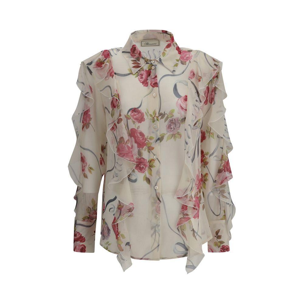 Blumarine Floral silk chiffon Shirt