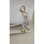Chanel White Medium Classic DIANA Shoulder Bag Gold Plated Purse CHA40