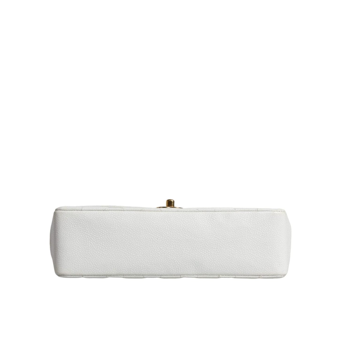 Chanel White Medium Classic DIANA Shoulder Bag Gold Plated Purse CHA40