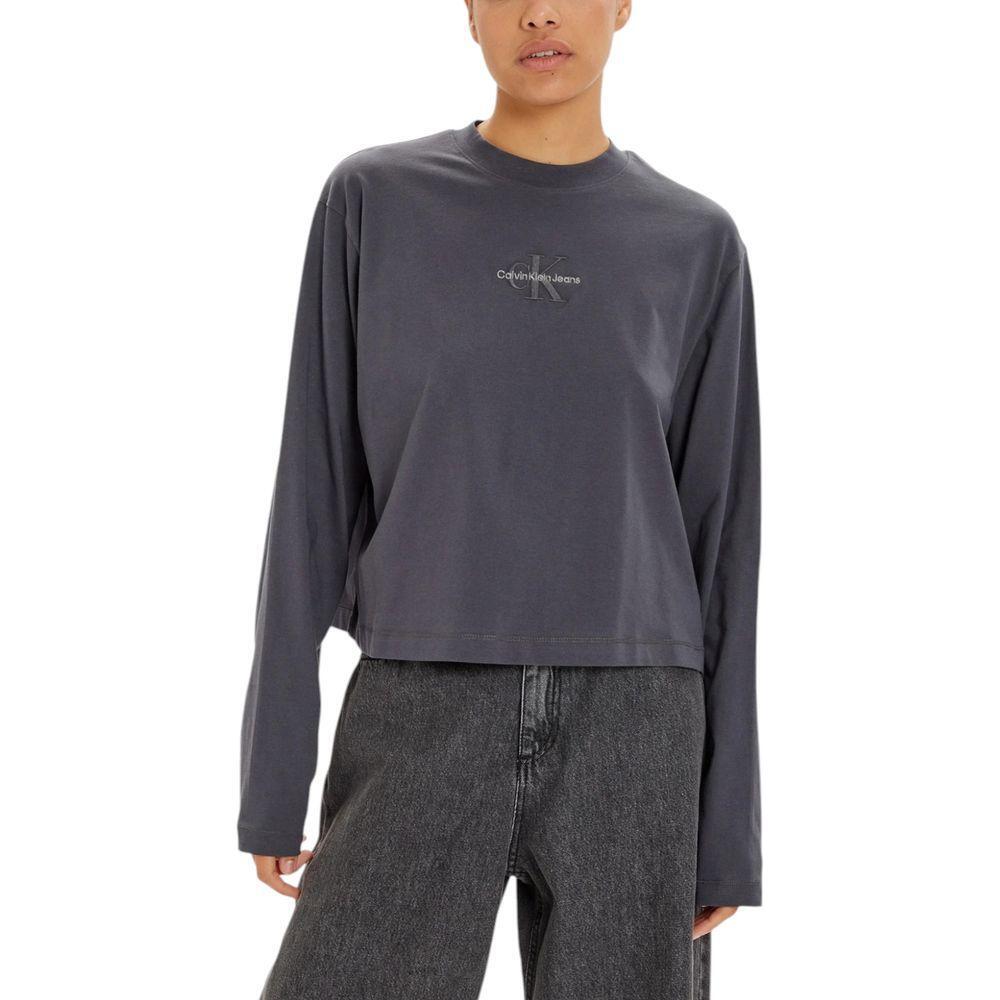 Calvin Klein Jeans Gray Cotton Long Sleeve