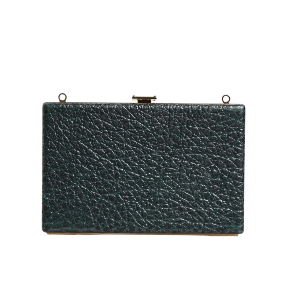 Dolce & Gabbana Black Leather Clutch Evening Crossbody Bag BAG1620
