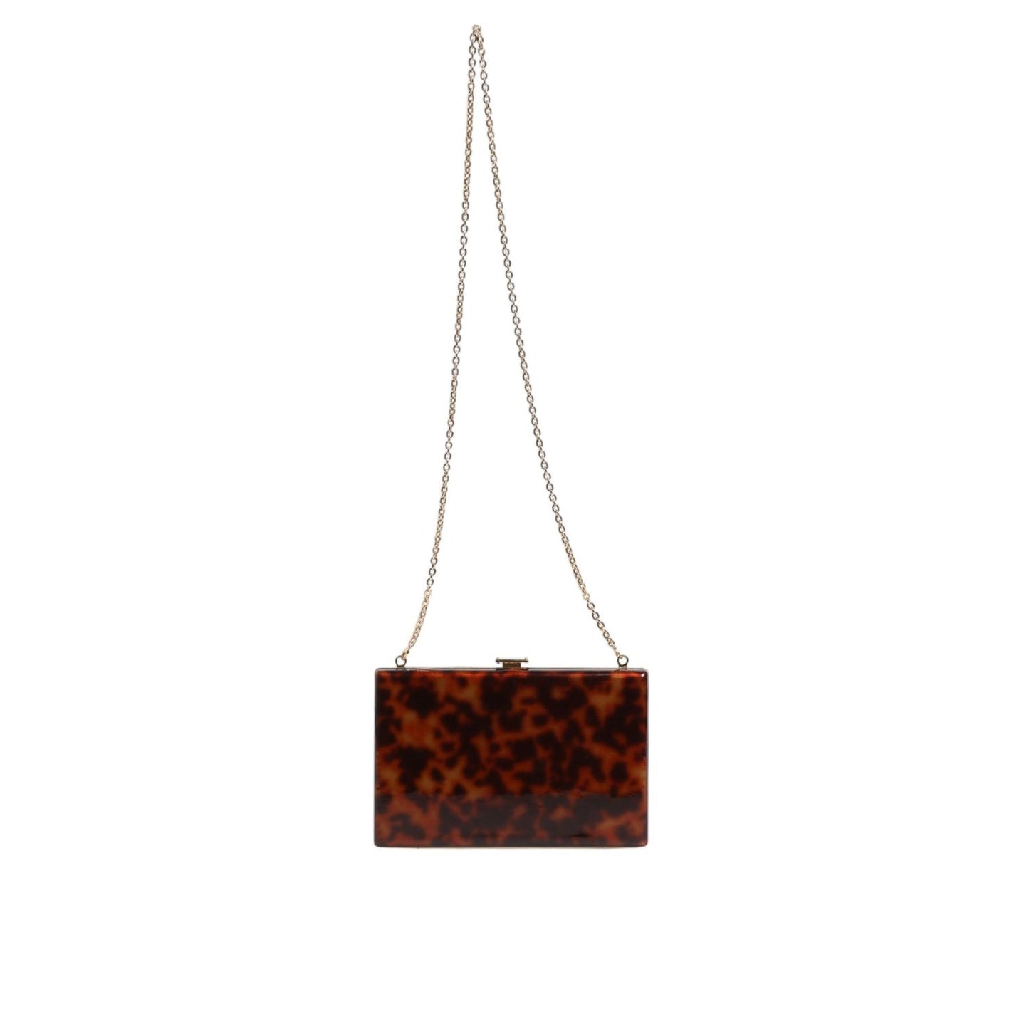 Dolce & Gabbana Brown Leather Clutch Evening Crossbody Bag BAG4035