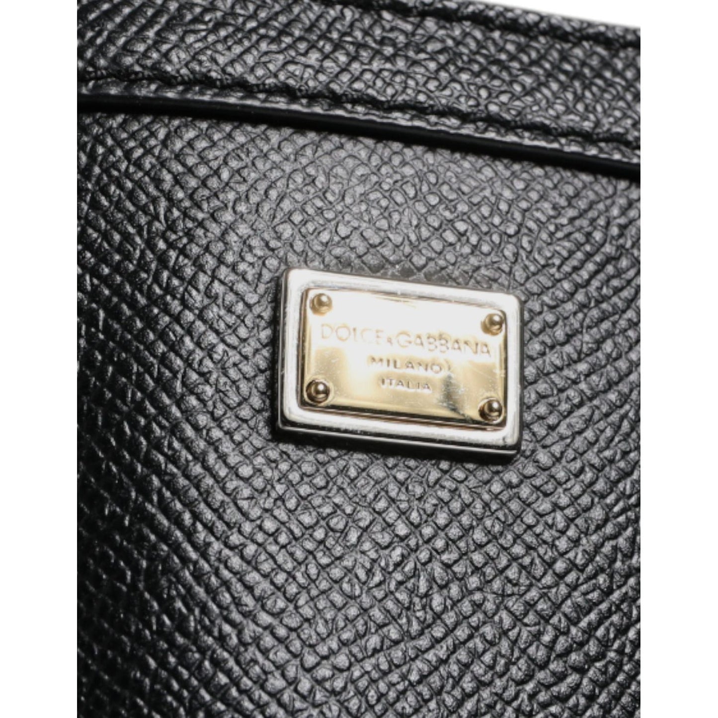 Dolce & Gabbana Black Leather Miss Escape Shopping Tote Bag BAG4057