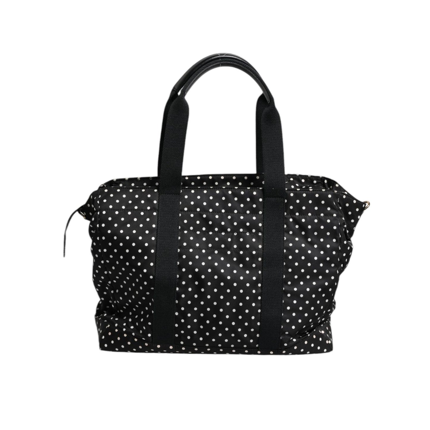 Dolce & Gabbana Black PolkaDot Nylon Shoulder Baby Tote Diaper Bag