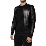 Dolce & Gabbana Black Lambskin Full Zip Biker Blouson Jacket JKT41202-44
