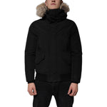 Woolrich Black Hooded Long Sleeves Fur Shearling Coat Jacket JKT41210-46