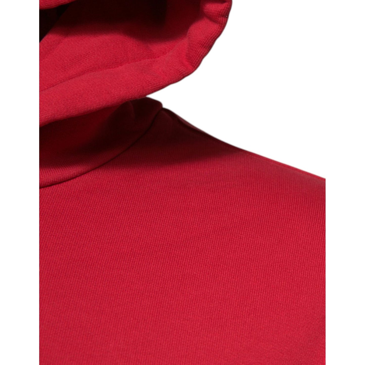 Dolce & Gabbana Red Cotton Logo Hooded Sweatshirt Sweater TSH878544-48