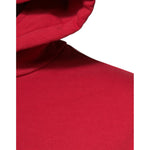 Dolce & Gabbana Red Cotton Logo Hooded Sweatshirt Sweater TSH878544-48