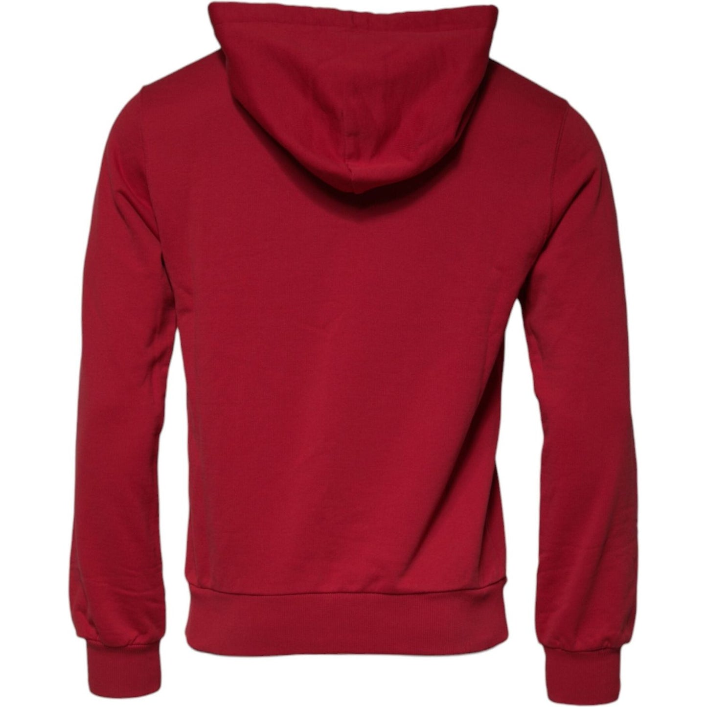 Dolce & Gabbana Red Cotton Logo Hooded Sweatshirt Sweater TSH878544-48