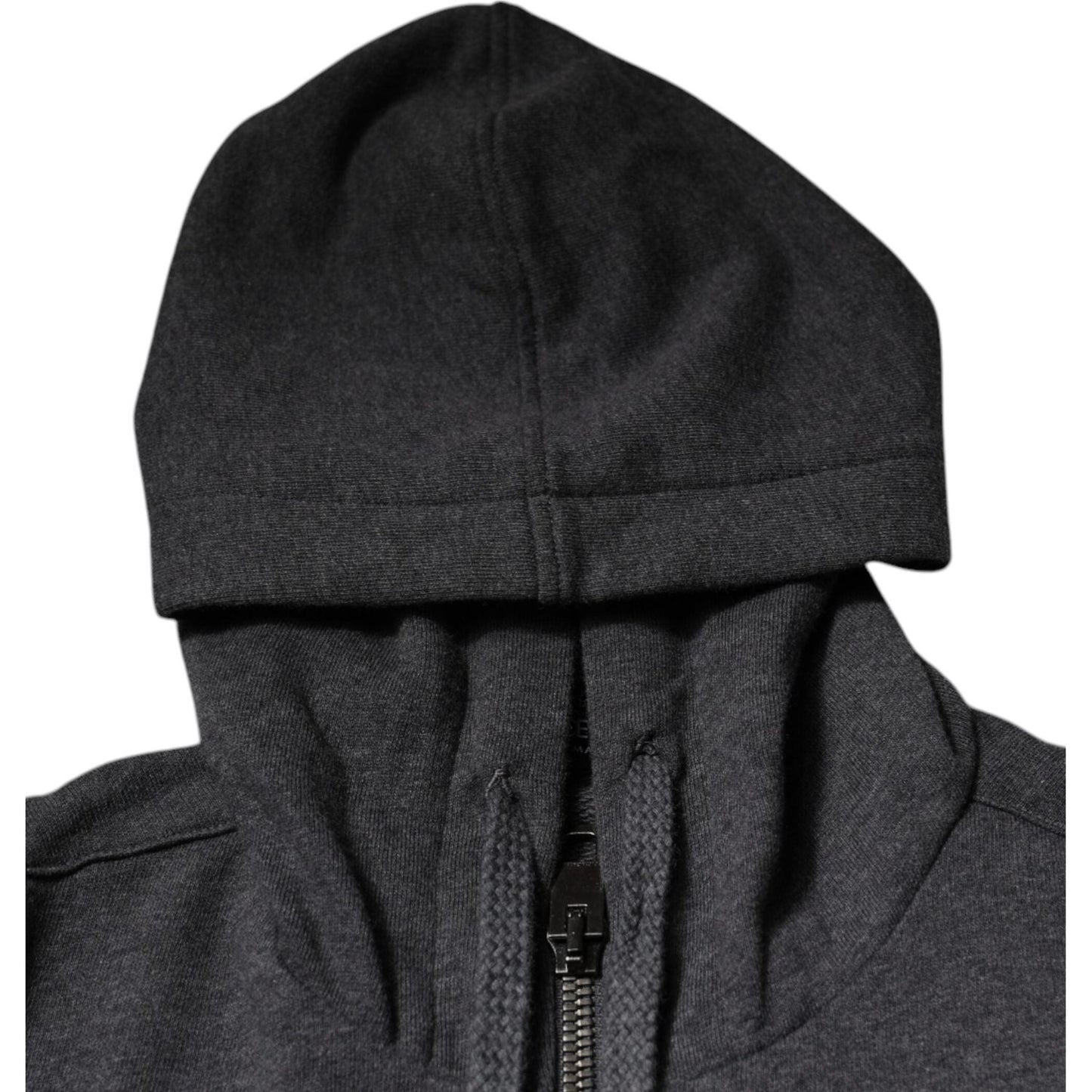 Dolce & Gabbana Gray Logo Full Zip Hooded Sweatshirt Sweater TSH878552-46