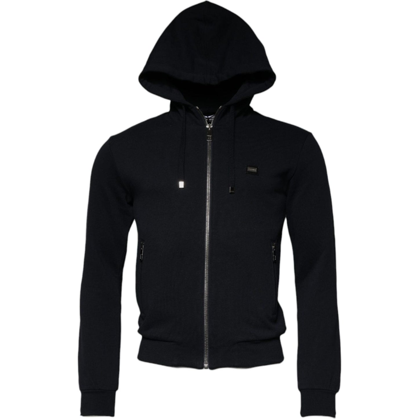 Dolce & Gabbana Blue Logo Full Zip Hooded Sweatshirt Sweater TSH878553-46