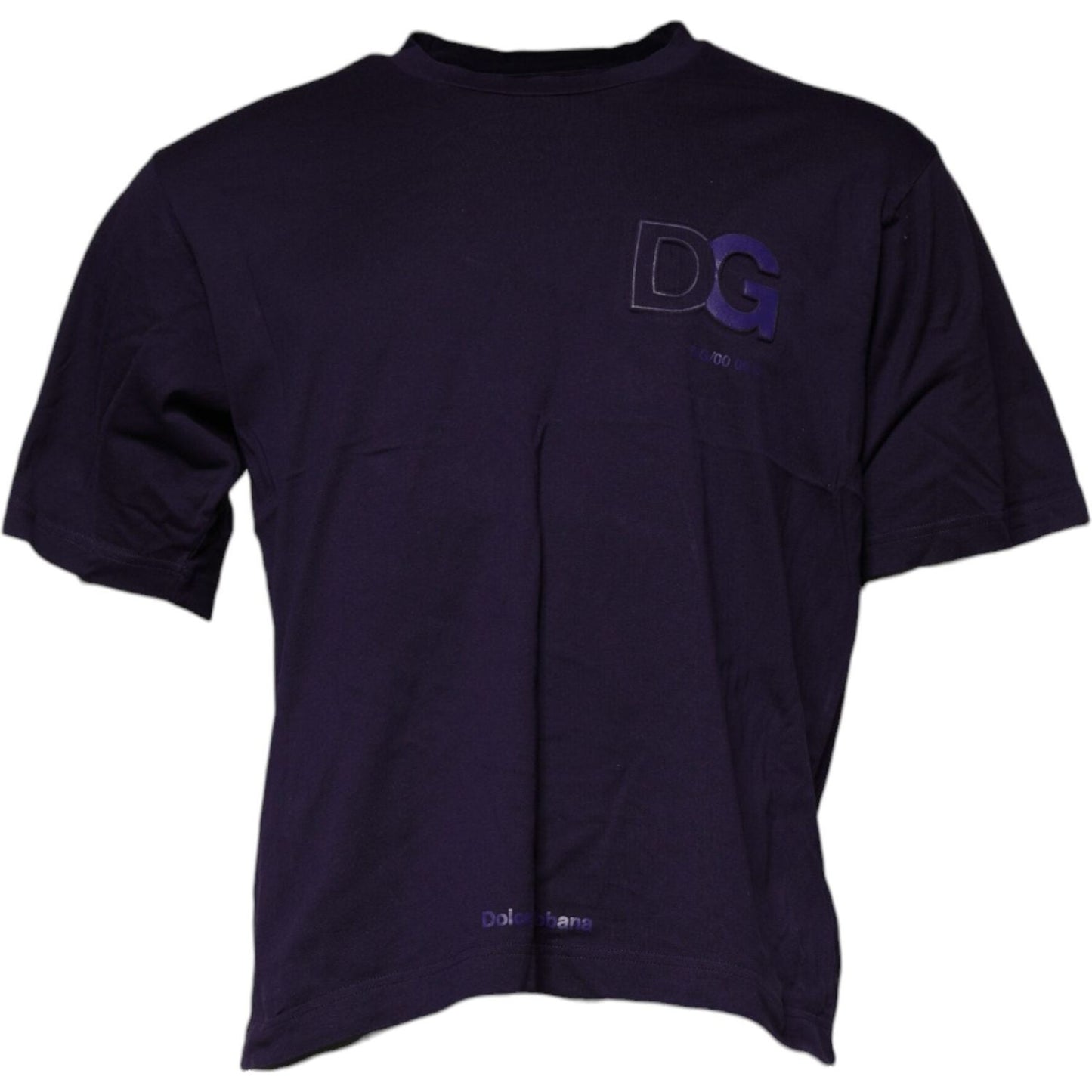 Dolce & Gabbana Purple DG Logo Cotton Crew Neck T-shirt TSH878563-50