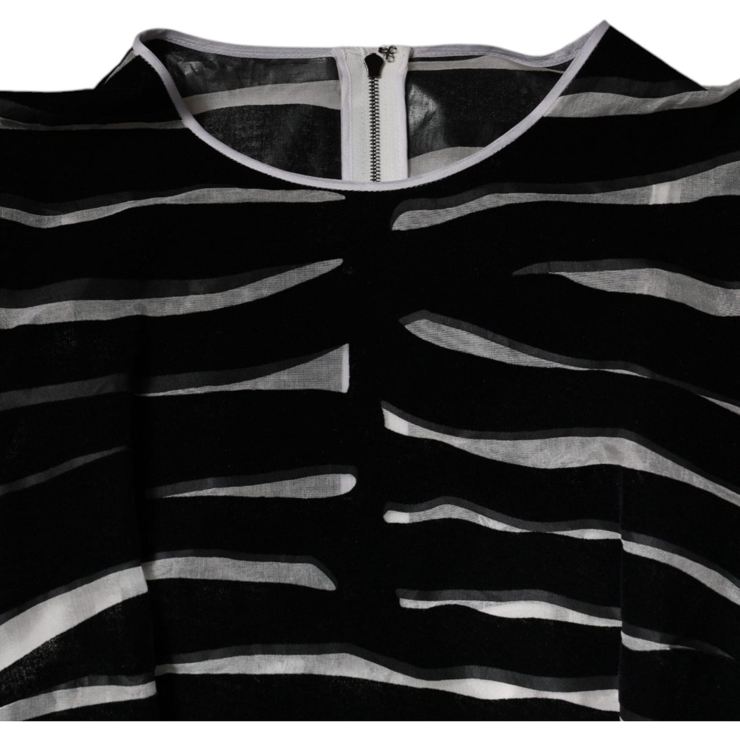 Dolce & Gabbana Black White Zebra A-line Sheath Mini Dress DR281323-40