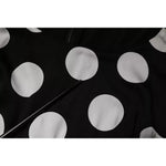 Dolce & Gabbana Black White Silk Polka Dots Sheath Midi Dress DR281340-42
