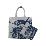 Burberry Navy EKD Canvas Tote Bag With Coin Pouch 40779