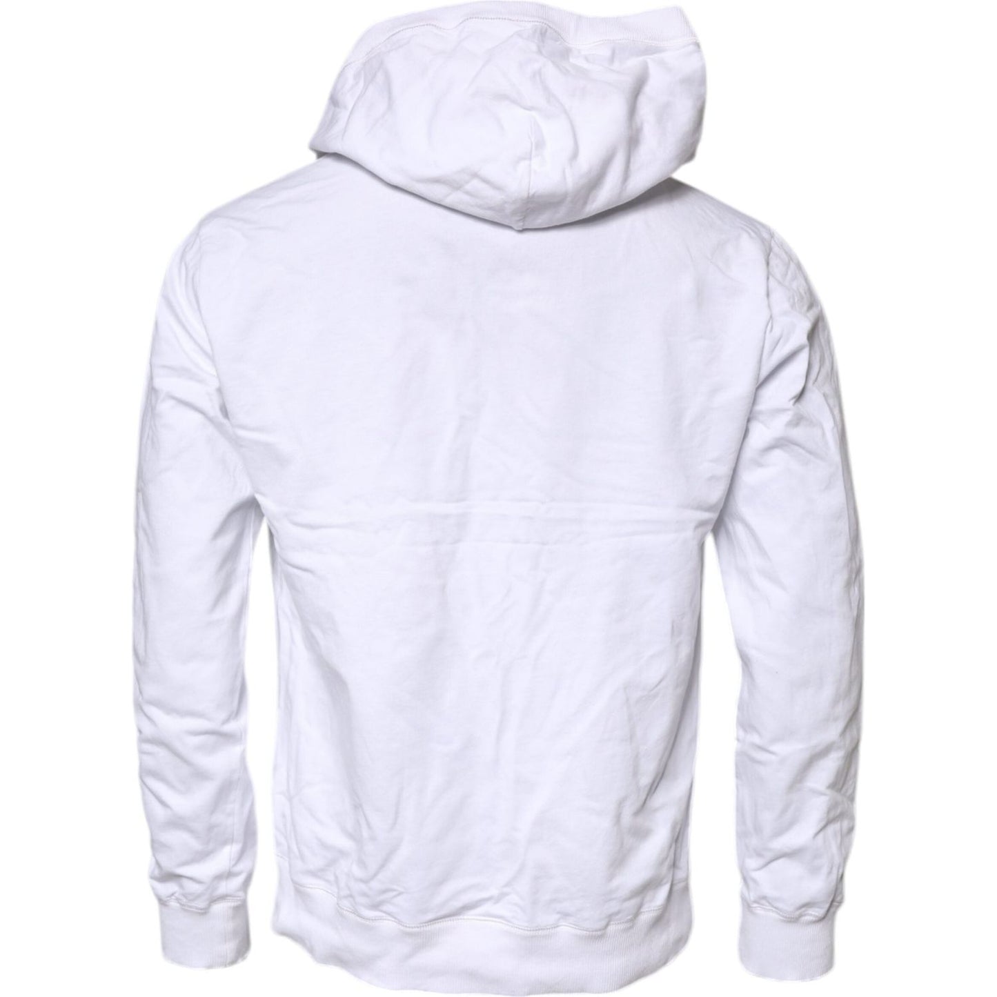 Dolce & Gabbana White Cotton Hooded Sweatshirt Sweater TSH878514-50