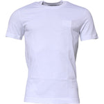 Dolce & Gabbana White Logo Plaque Cotton Crew Neck T-shirt TSH90041-44