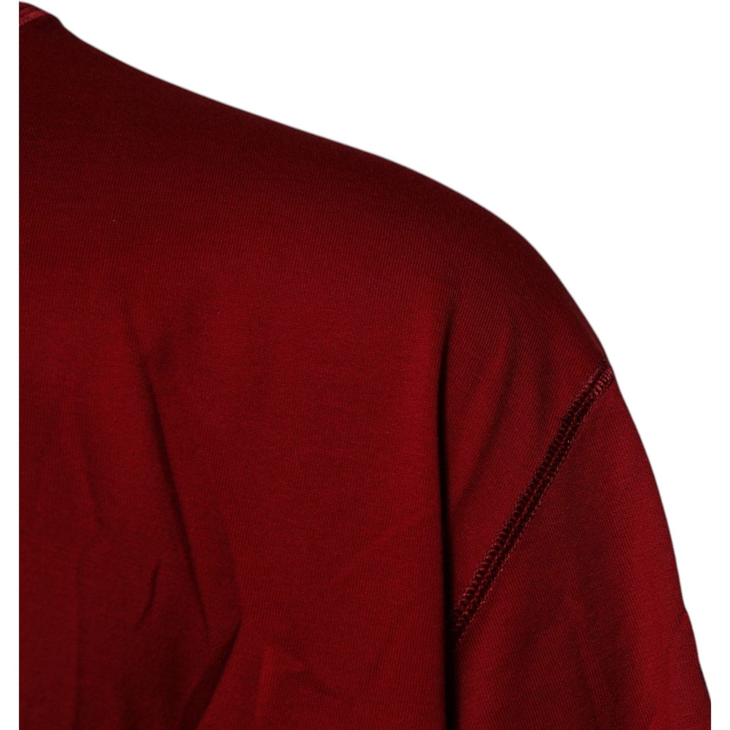 Dolce & Gabbana Red Logo Tape Cotton Crew Neck T-shirt TSH90048-44