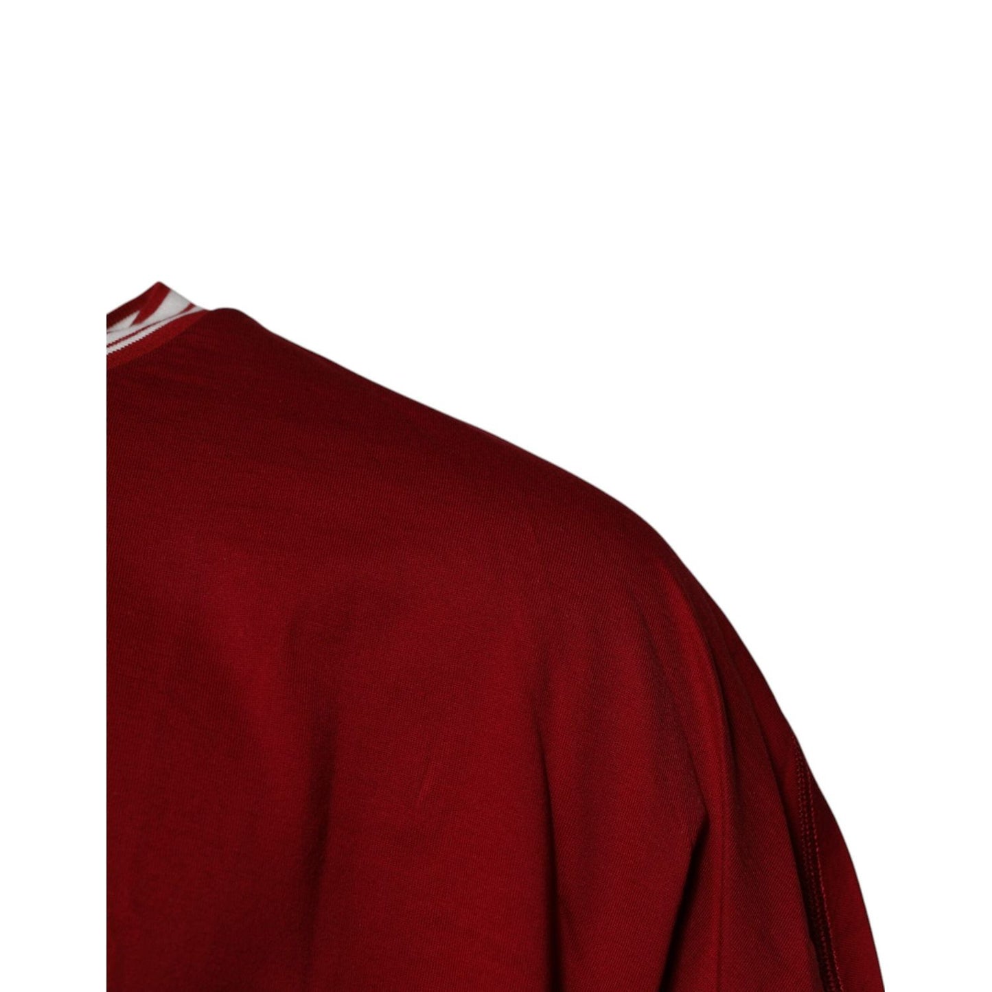 Dolce & Gabbana Red Logo Crown Cotton Crew Neck T-shirt TSH90049-46