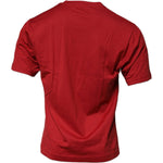 Dolce & Gabbana Red DG Logo Cotton Crew Neck T-shirt TSH90051-46