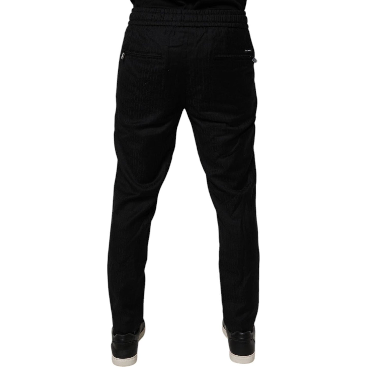 Dolce & Gabbana Black Wool Jogger Jogging Pants PAN75222-48