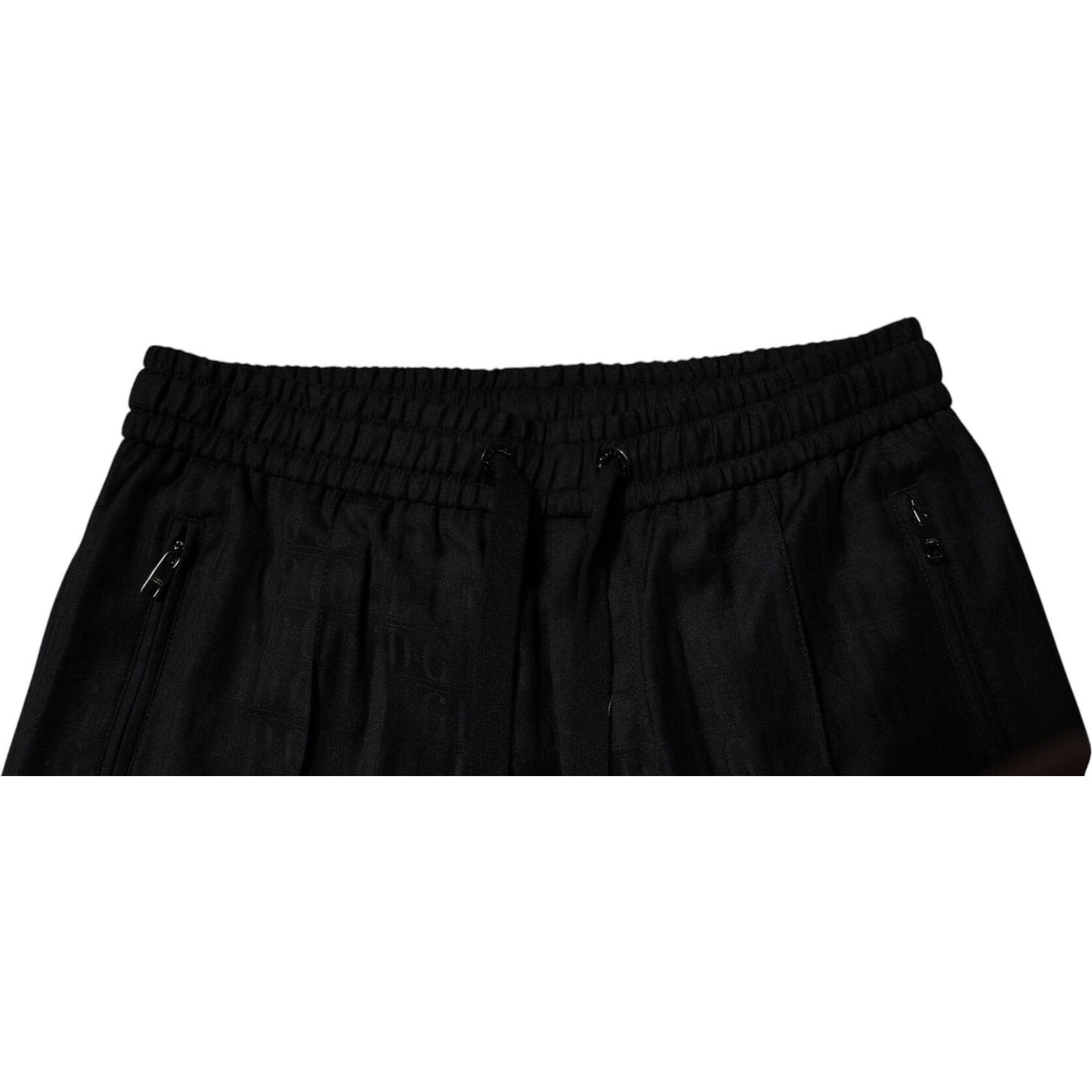Dolce & Gabbana Black Wool Jogger Jogging Pants PAN75222-48