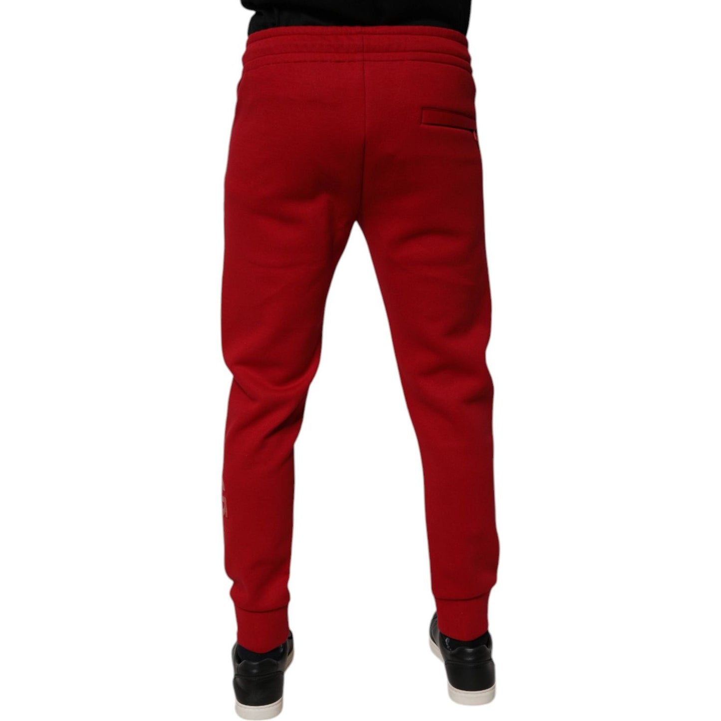 Dolce & Gabbana Red Cotton Jogger Jogging Pants PAN75365-44