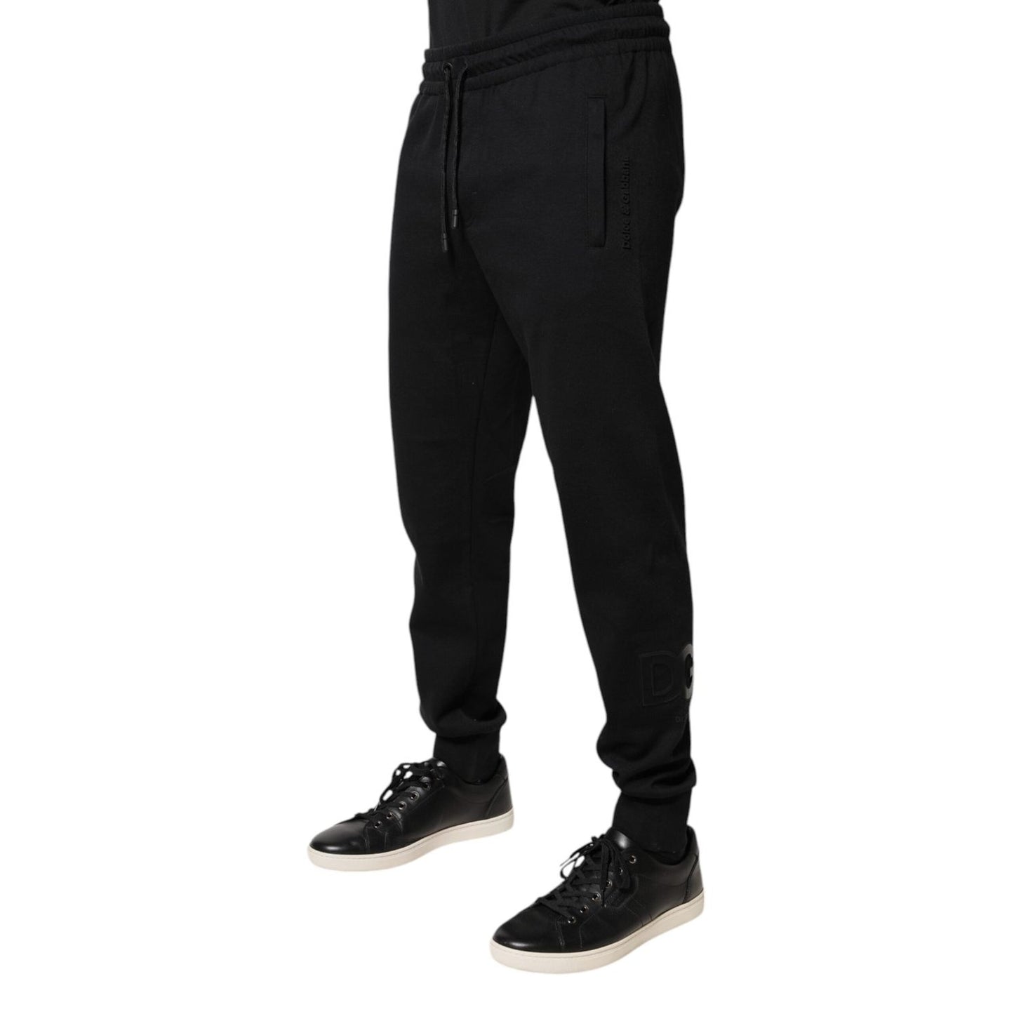 Dolce & Gabbana Black Cotton Jogger Jogging Pants PAN76017-46
