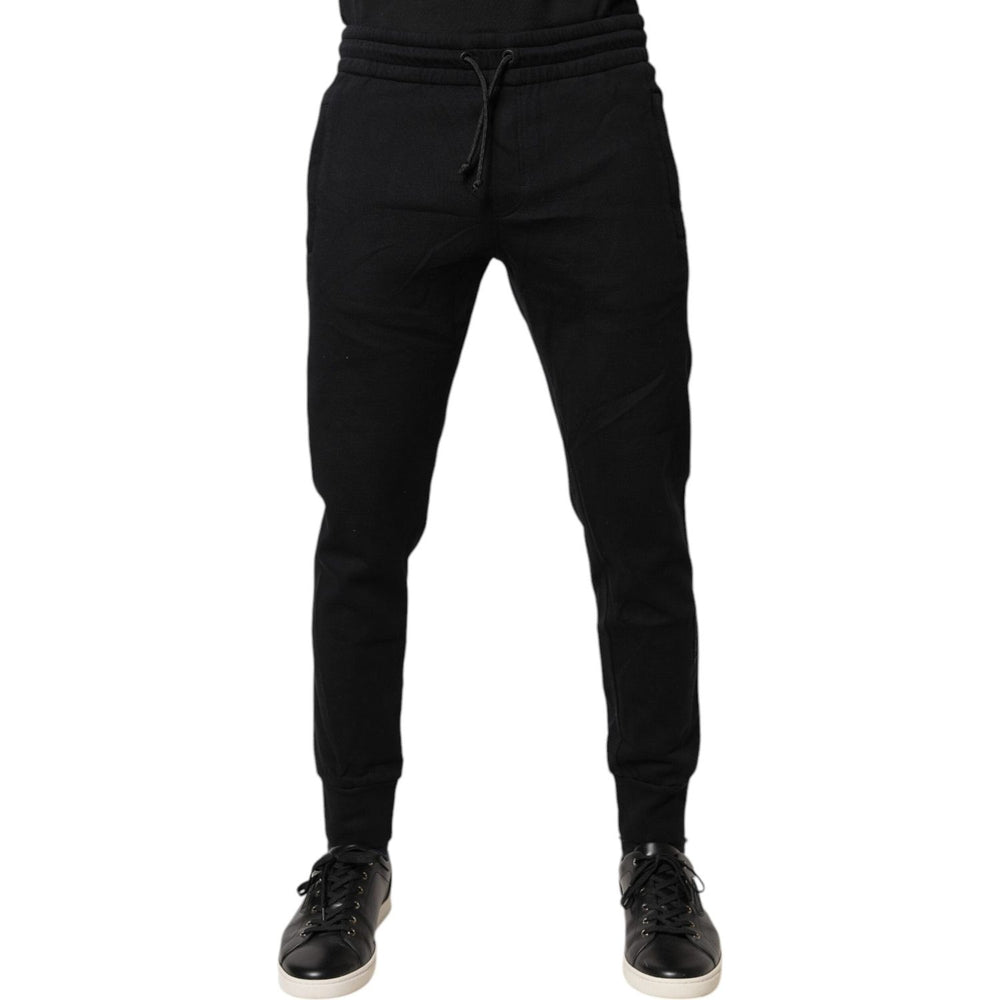 Dolce & Gabbana Black Cotton Jogger Jogging Pants PAN76018-46