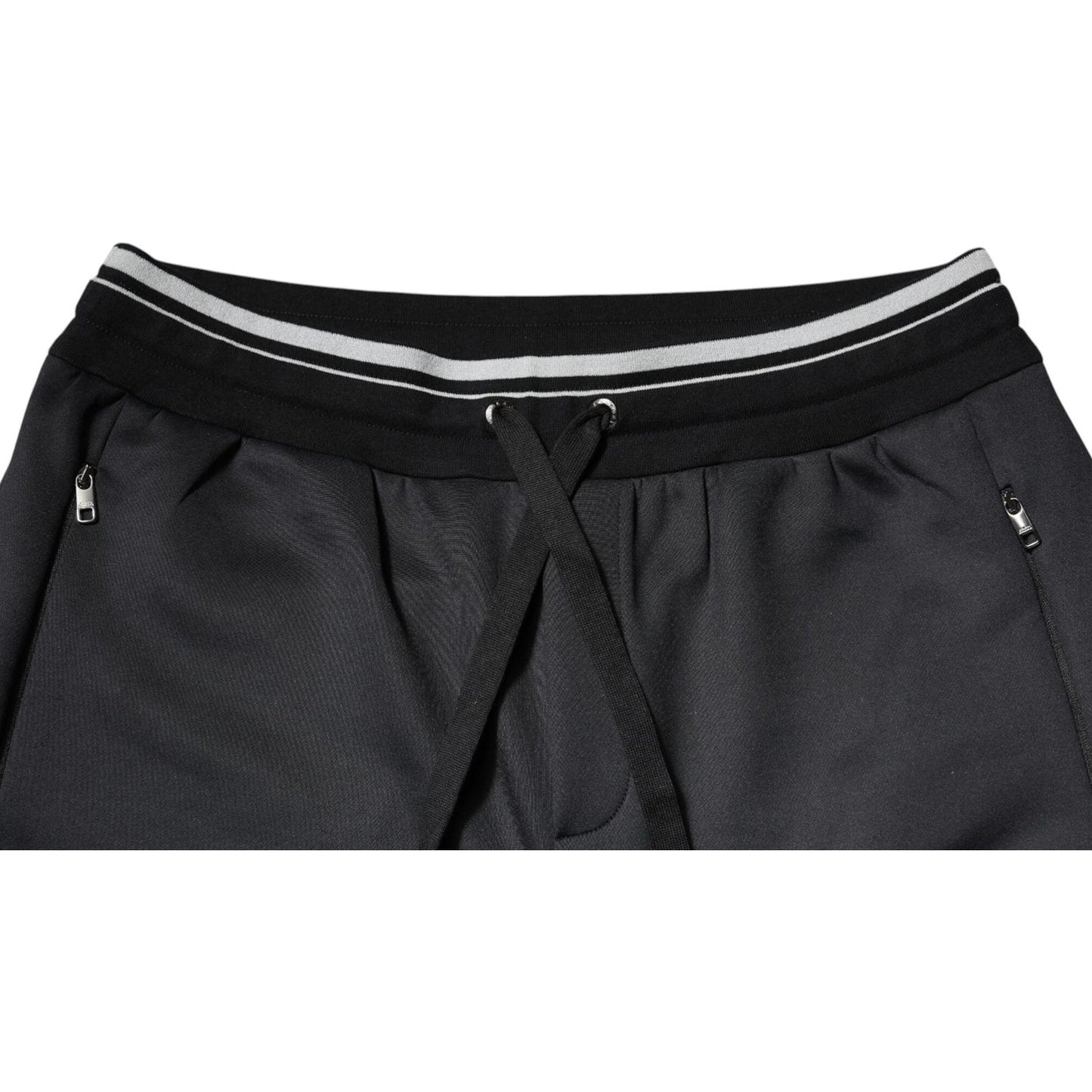 Dolce & Gabbana Black Polyester Logo Jogger Pants PAN76025-52